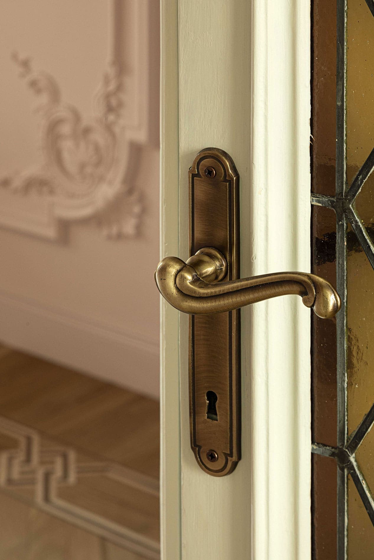 Reclaimed and restored handle, brushed bronze